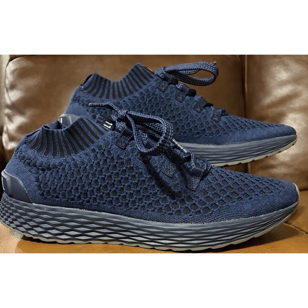 NOBULL Allday Knit Runner Mens Size 12.5 Blue Cross Training Gym Gray Bottom